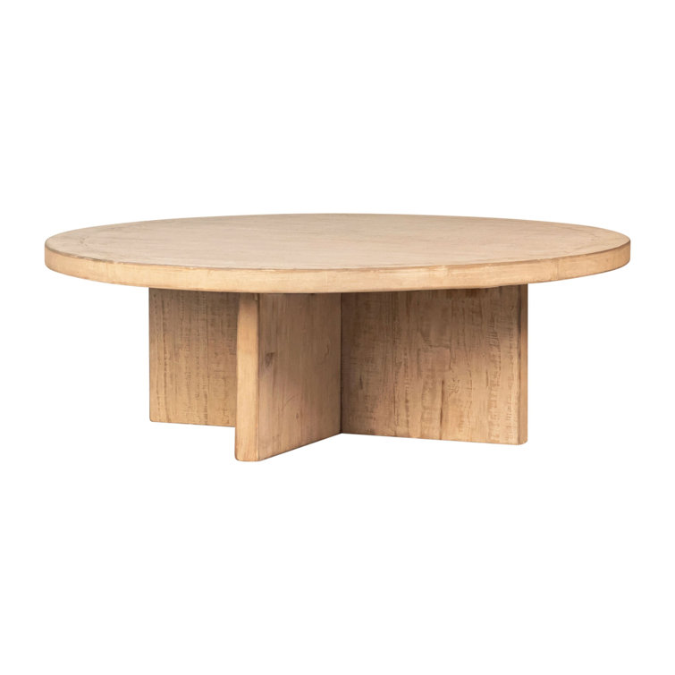 The Twillery Co.® Trion Solid Wood Pedestal Coffee Table Wayfair